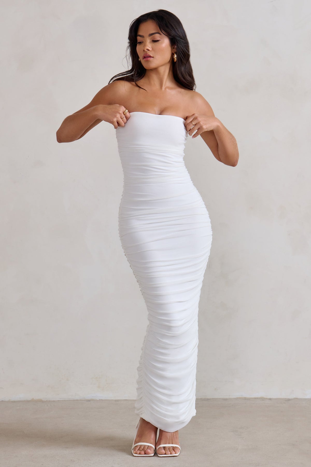 bodycon white dress